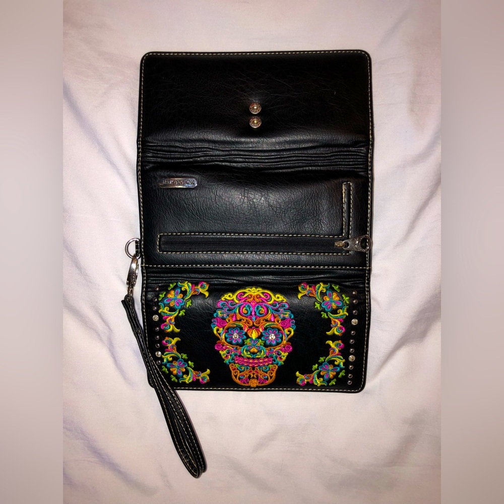 Sugar Skull Wallet/Wristlet - Picture 2 of 8